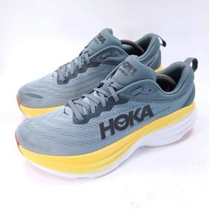 Hoka One One Bondi 8 Athletic Running Shoe Mens Size 11 D F27222C Blue Yellow